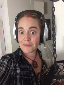 See how we rigged Remi's posh mic? We affixed it to a wrought iron HANGING LAMP! That's how we swing in Brimstone Rhine, yo.